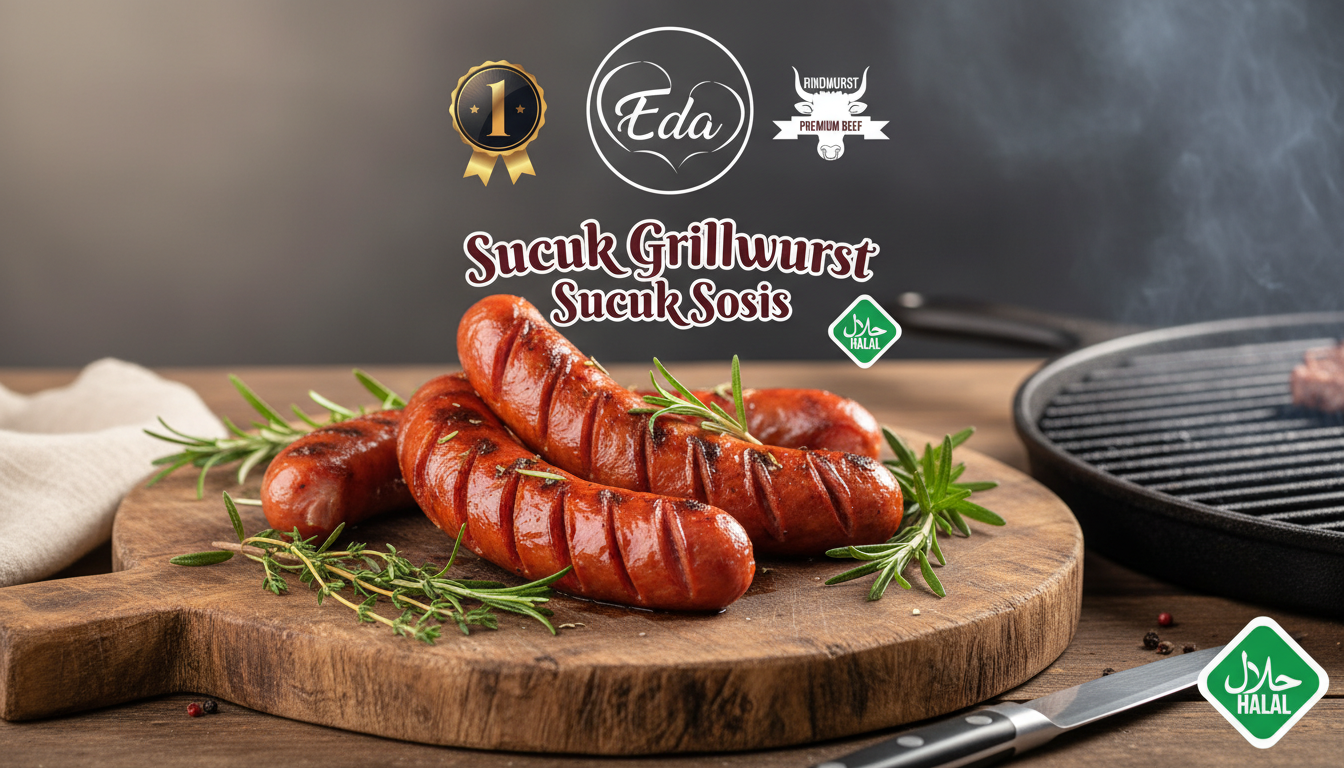 Grillgeeignete Sucuk aus 100 % Rind auf dem Rost