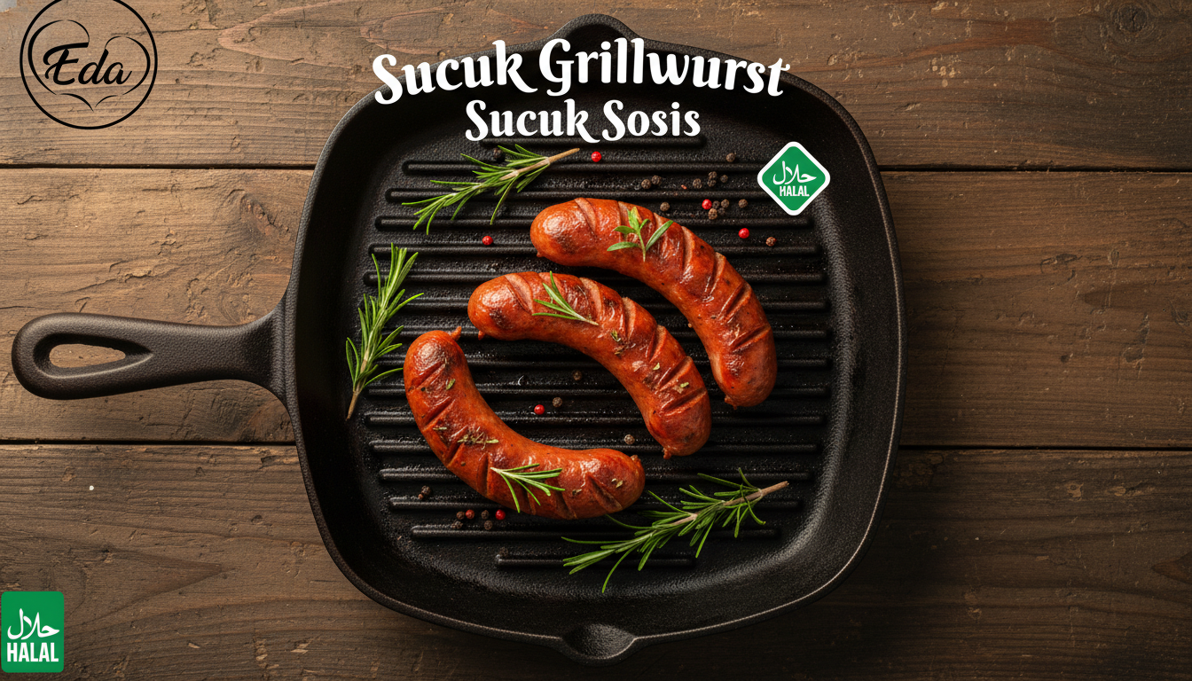 Traditionelle Sucuk mit sichtbarer Fleischstruktur