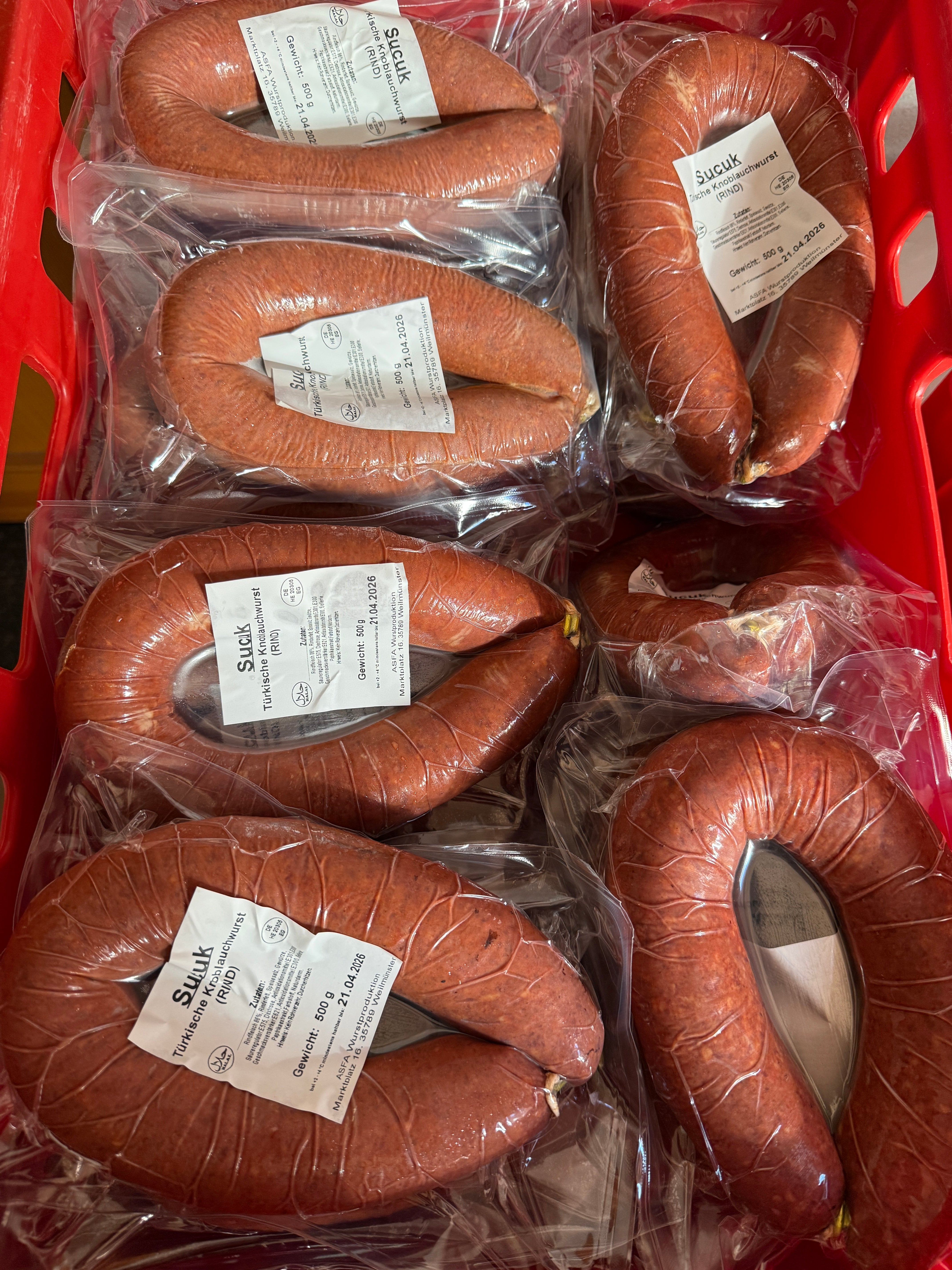 Halal Sucuk Rind – 500g Ring